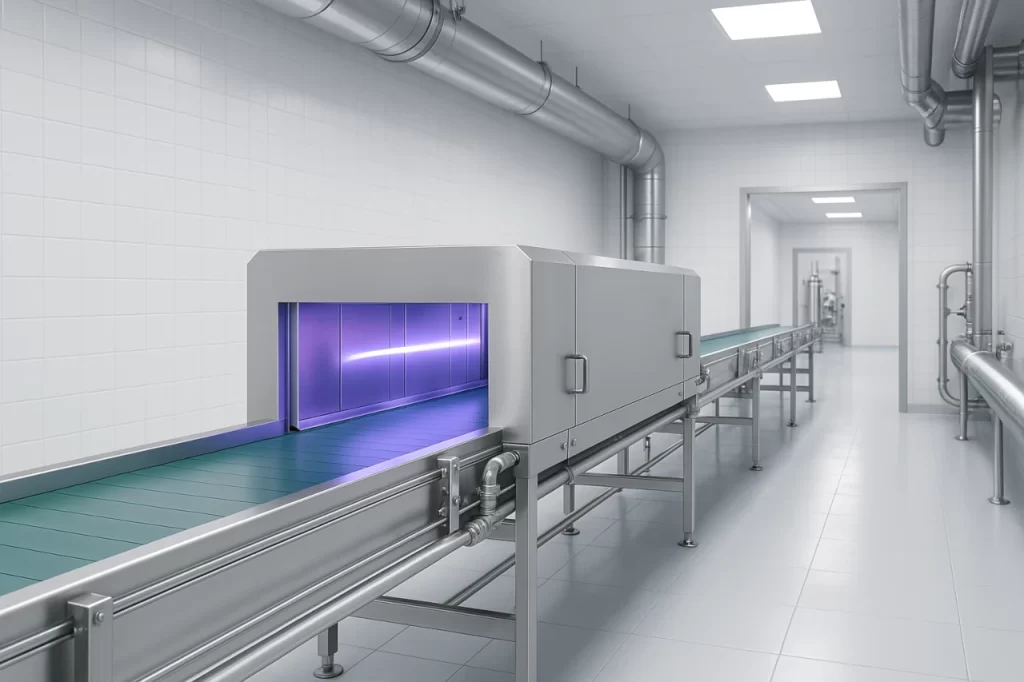 Sistema de desinfección de alimentos mediante luz ultravioleta