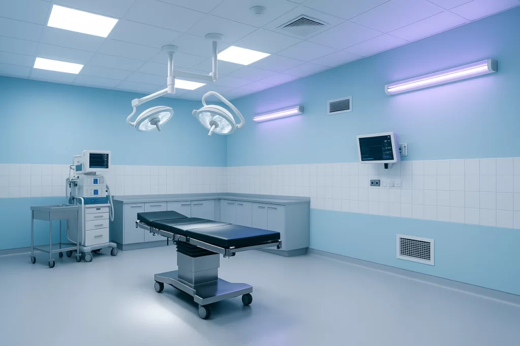 Desinfección de hospitales con luz ultravioleta UV-C